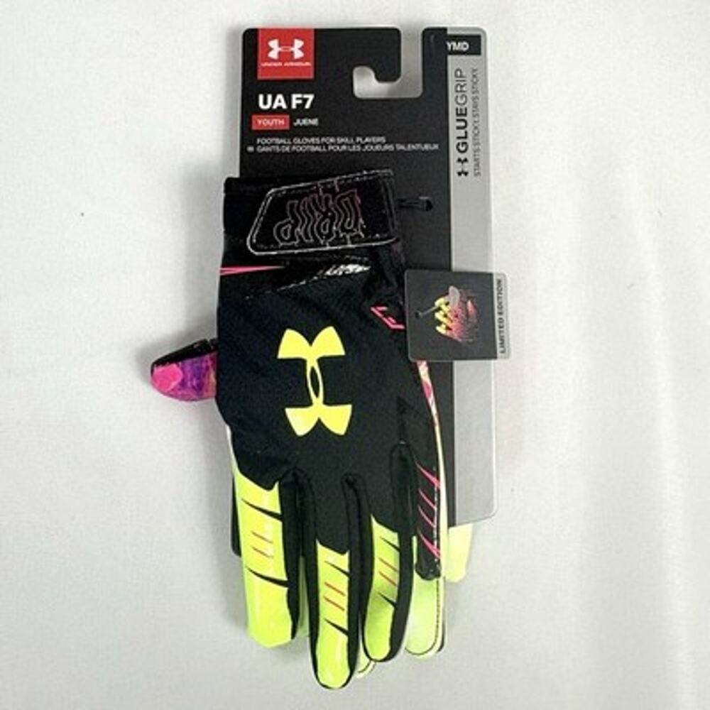 Under Armour Spotlight Glue Grip Football Gloves Limited Edition Youth Med